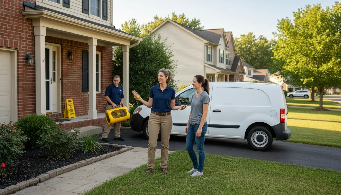 Residential water damage restoration in New London, NC